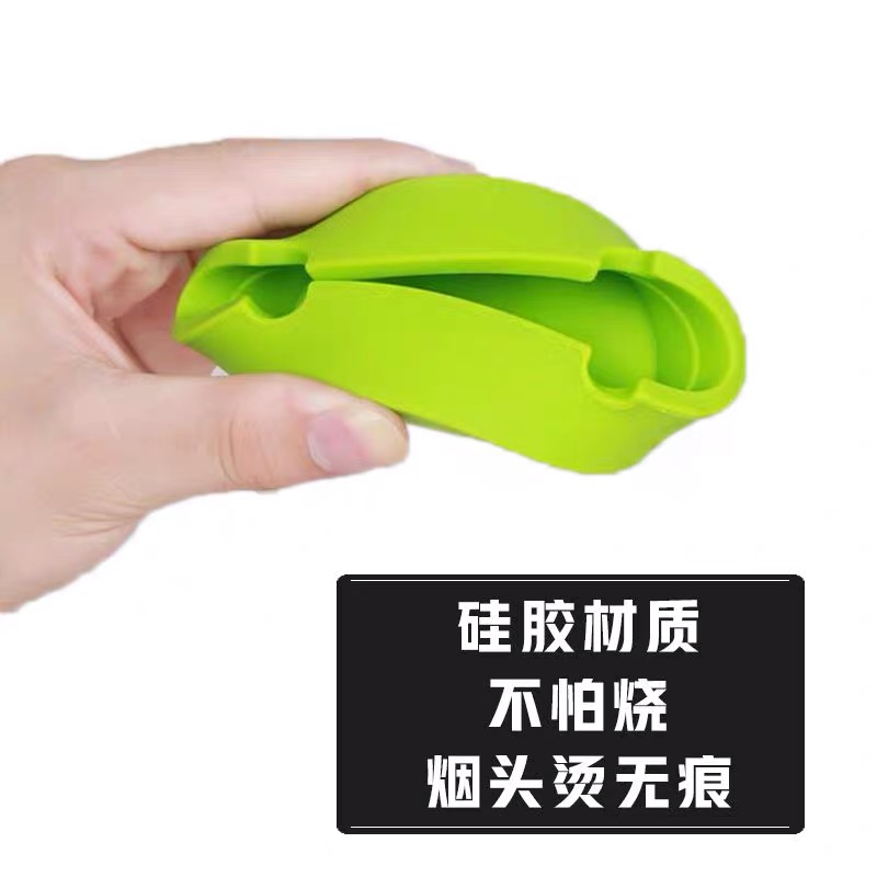 夜光烟灰缸防摔不破创意酒吧KTV荧光硅胶圆形烟灰缸